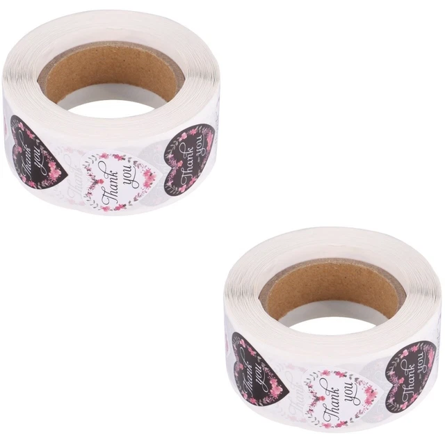 2 rollen von Backen Verpackung Label Geschenk Aufkleber Rolle Danke Band Rolle