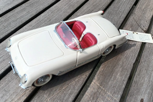 Franklin Mint Chevrolet Corvette Mako Shark 1965 Cabriolet 1:24 Bleu - Comme Neuve