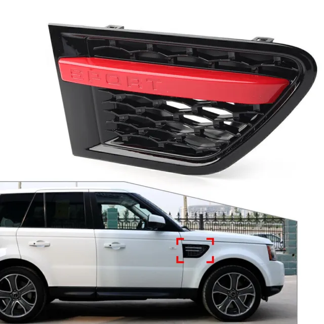 Fit Land Rover Range Rover Sport Red Right Side Fender Grill Cover Vent Air Flow