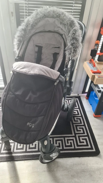 Egg Stroller Buggy, Carrycot, Holder, Raincovers & Accessories, Gothic Black