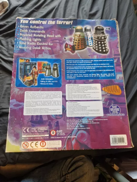 CLASSIC DALEK RADIO COMMAND Doctor Who Figure 1996 12 Inch Product Enterprise 2