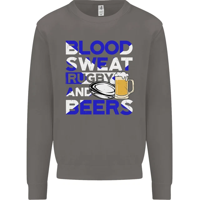 Felpa Scotland Blood Sweat & Beers rugby scozzese da uomo maglione 3