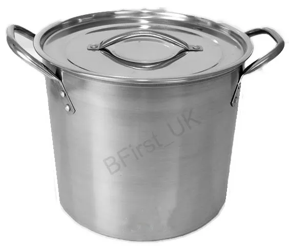 Deep Stainless Steel Stock Soup Pot Pan Saucepan Cooking Stew Catering Casserole