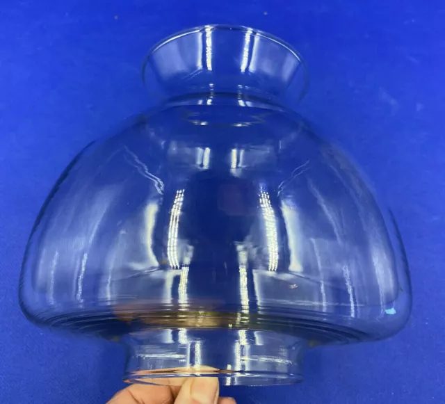 Vintage Glass Oil Kerosene Lamp Chimney Globe Mushroom 6 3/4" Tall x 3” Fitter