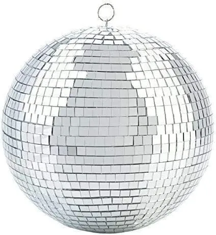 30cm Disco Mirror Ball DJ Light Shiny Silver Dance Party Stage Lighting Eve