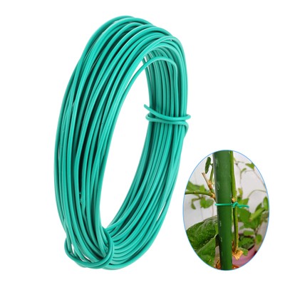 5m Giardino Flessibile Laccio Per Piante Plastica Morbida Cappotto Twist SPAGO VERDE Curva Filo Cavo 