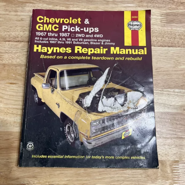 HAYNES Repair Service Manual 24064 1967-1987 Chevrolet and GMC Pick up Trucks