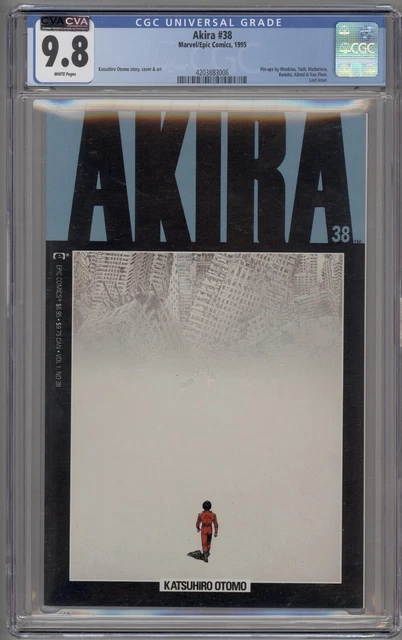 Akira #38 Cgc 9.8 White Cva Exceptional Low Print Last Issue Marvel Comics 1995