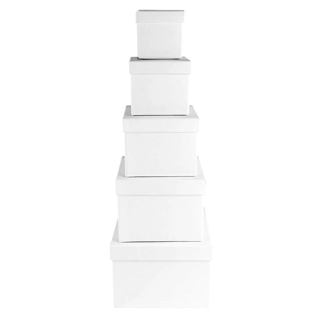 Ideen Mit Herz – Set 3 Scatole In Legno Vintage Con Coperchio Decorato Al Laser – Fai Da Te E Decorazione