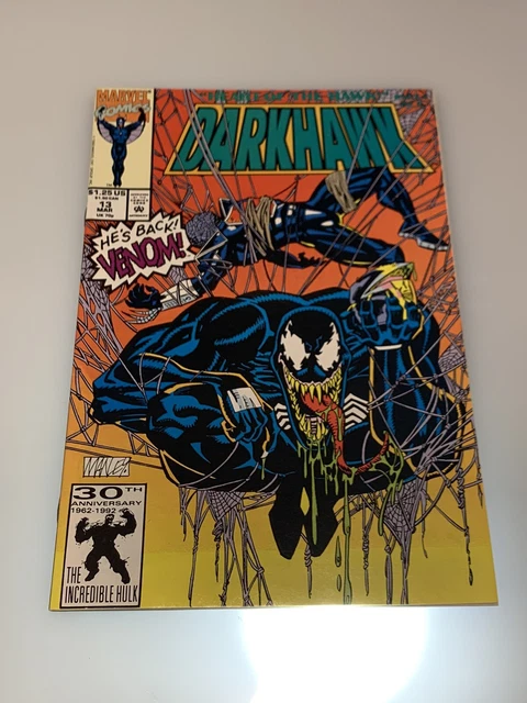 Darkhawk Marvel Comic Volume 1 Issue 13 Part 4 Venom Manley Cover Dark Hawk 1992