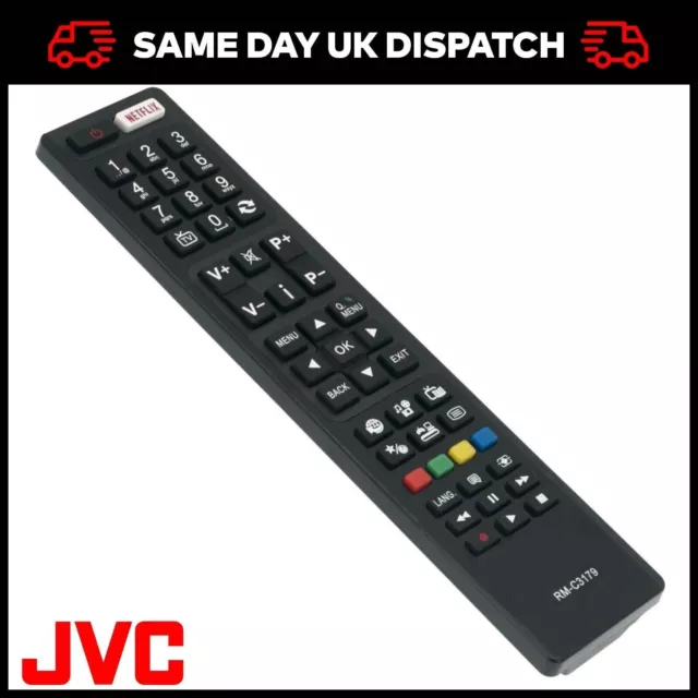 Rm-C3179 For Jvc Tv Replacement Remote Control Netflix Button Smart Tv Rmc3179