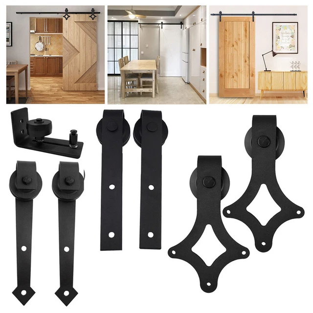 Sistema de puerta corredera carril herraje de puerta corredera puerta corredera guía de puerta 152-363 cm