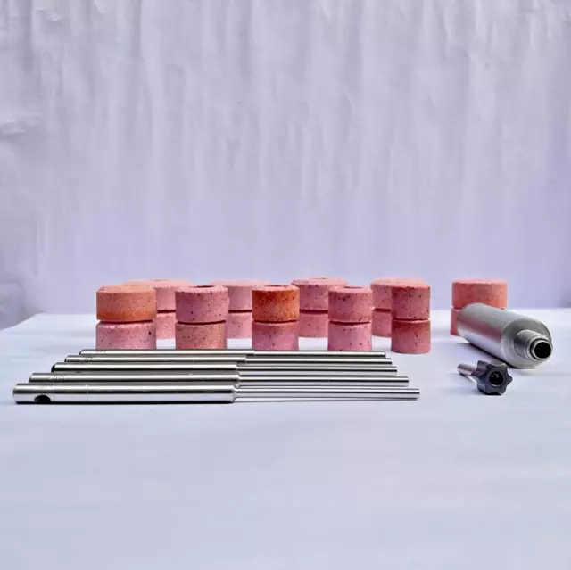 Valve Seat Grinding Stones Set Of 20 Pcs With 6 Pcs Pilots + Stone Holder