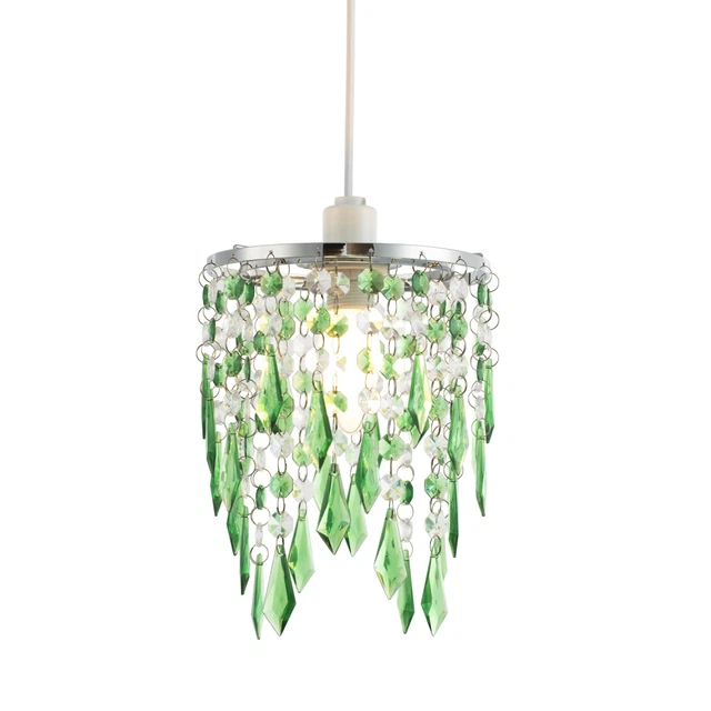 Modern Pendant Lamp Shade With Clear Acrylic Rectangular Prims And Gol - View #10