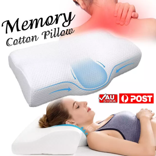 Cervical Contour Memory Foam Pillow Cervical Neck Shoulder Pain Relief Pillow AU