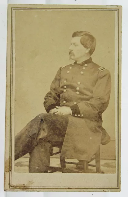 1860s CIVIL WAR UNION MAJOR GENERAL GEORGE McCLELLAN CDV PHOTOGRAPH / PHOTO