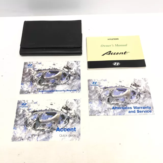 ⭐️ Hyundai Accent 1999-2005 Genuine 1.3 G4Ea Lc2 Gsi Owners Manual Wallet Book