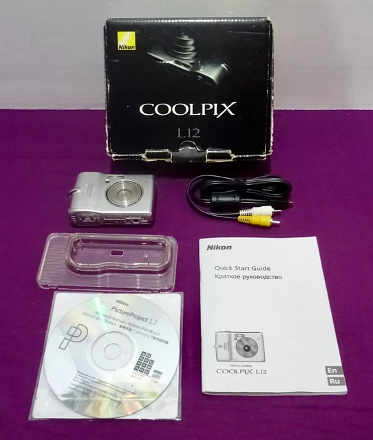 Nikon Coolpix L12 7.1MP Compact Digital Camera Silver Tested