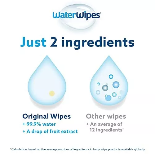 WaterWipes Toallitas húmedas Originales para Bebés, Sin Plástico, 720 unidades ( 2