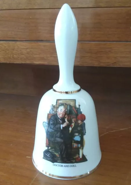 NORMAN ROCKWELL DOCTOR & DOLL BELL Danbury Mint 1975