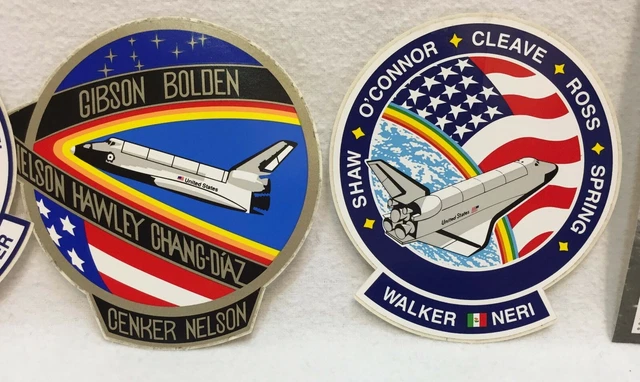USPS Stamps Moon Landing 25th Anniversary & 4 NASA Shuttle Space Lab Stickers 3