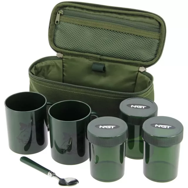 NGT Complete Brew Kit With Cups Pots Case Carp Fishing Tackle Camping - Full Set