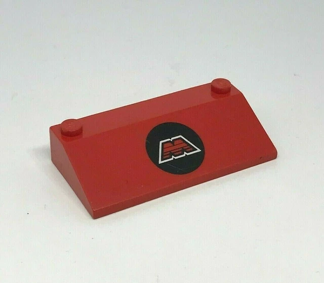 LEGO Space: Windscreen 3 x 6 M Logo: Tron - Ref 3939p68 Red - Set 6956