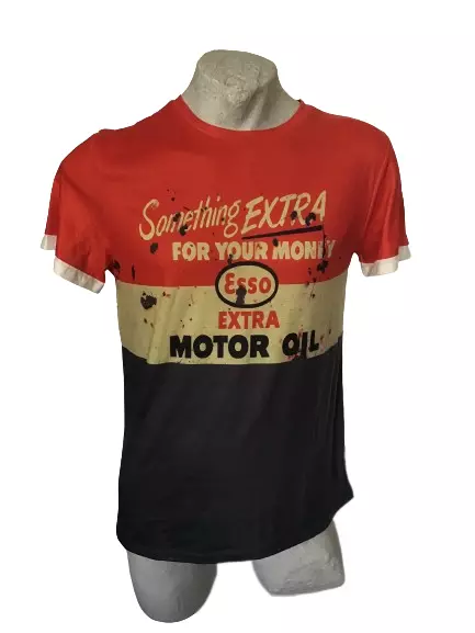 ESSO EXTRA motor oil T-shirt cafe racer biker moto auto jersey maglietta size M