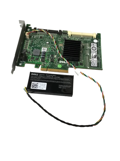 Dell 0T774H T774H 0Nu209 Poweredge Raid Controller W/ Cables & Battery