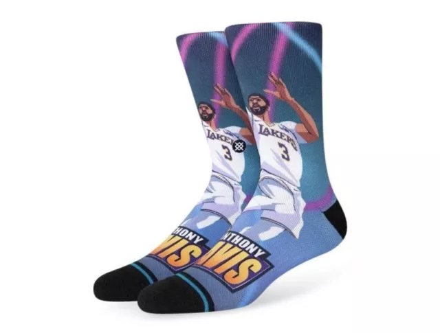 New Stance Socks Anthony Davis Multi Colour Mens Size Large US9-13 2