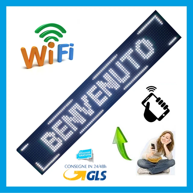 Tabella A Led Luminosa Con Scritta Scorrevole Insegne A Led Rgb Multicolore WIFI - Foto 5