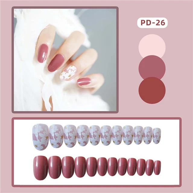 manucure Artificiel Faux ongles Faux ongles français Pointe des ongles Portable