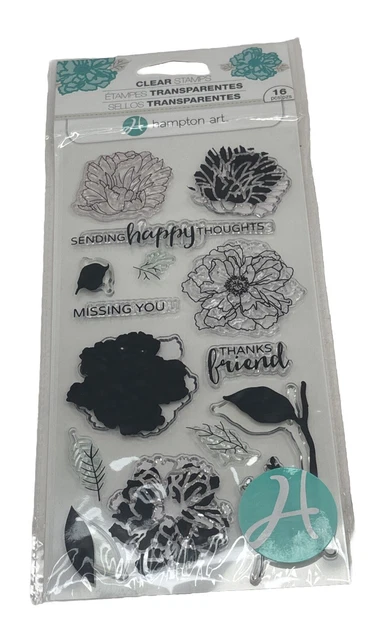 Hampton Art Clear Stamp Set ‚Warrior‘ – 13 Transparente Stempel Mit Motivierenden Sprüchen