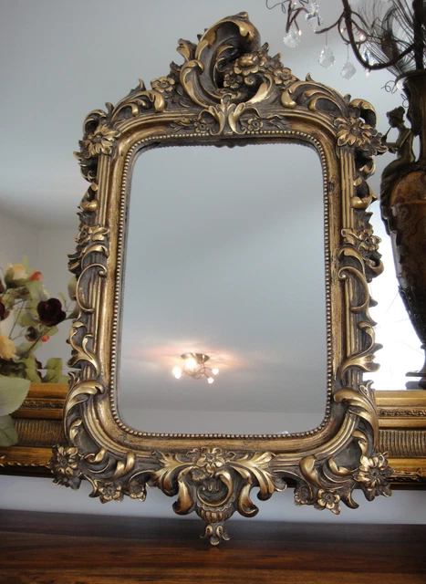 WALL MIRROR ANTIQUE baroque gold rococo style sumptuous mirror noble ...