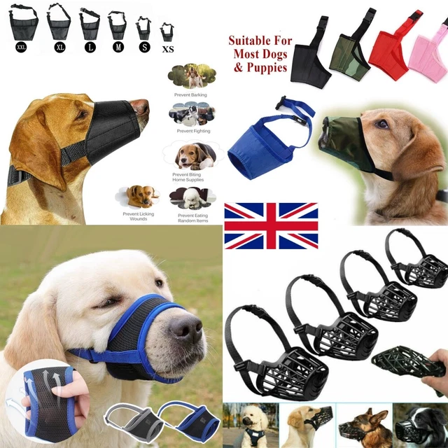 Pet Dog Basket Muzzle Mouth Cover Mesh Cage NoBarking Anti Bite Biting Chewing !