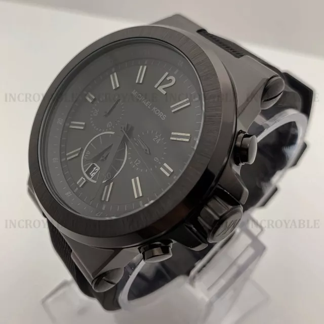 Michael kors men's dylan black watch mk8152 hot sale