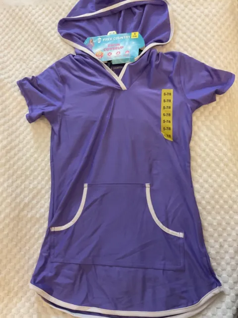 Girls' Size 7/8 Purple Swim Coverup by Free Country-NEW WITH TAGS!