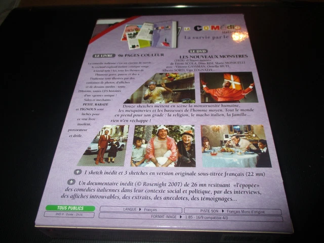 DVD + LIVRE "LES NOUVEAUX MONSTRES" Vittorio GASSMAN, Ornella MUTI - ed. limitee 2