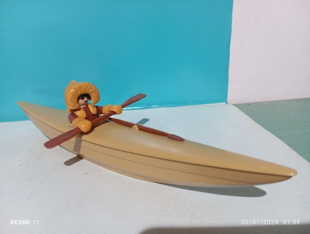 PLAYMOBIL (N1119) POLAIRE ARCTIQUE - Scooter Moto Neige Jaune 3464