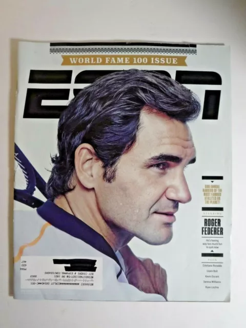 ESPN Magazine June 12, 2017 Roger Federer World Fame 100 Issue Muhammad Ali Home