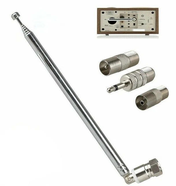 TELESCOPIC DAB FM Radio Aerial Antenna 3 Adapter Bose wave awrc3g/3p