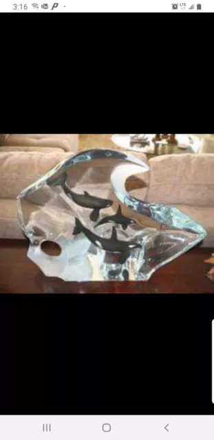 Wyland Fine Art Lucite Sculpture 'Orca Harmony' 202/950 Wyland Fine Art Lucite Sculpture 'Orca Harmony' 202/950