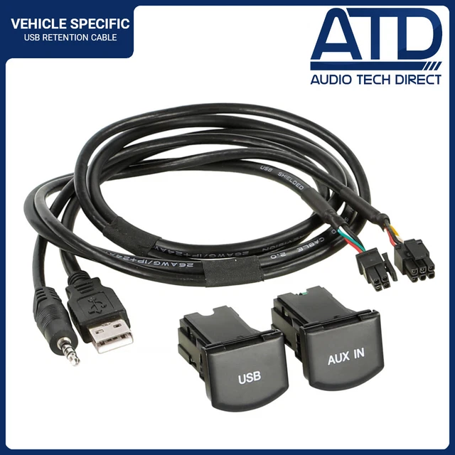 Câble USB Auxiliaire De Rétention Pour Hyundai I10 I20 I30 I40 Ix20 - Audio Tech Direct