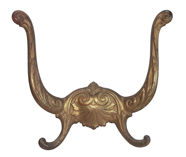 Antique Cast Iron Hall Tree Decorative Double Hat Coat Hook Reclaimed Salvaged