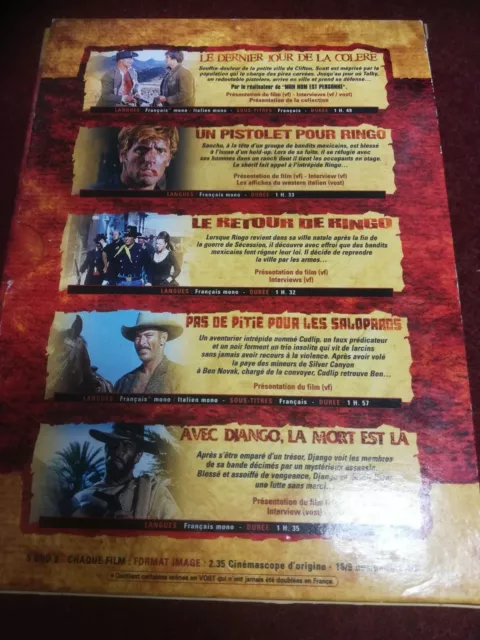 * Coffret Le Meilleur Du Western Italien 5 Dvd Version Integrale Remasterisee 2