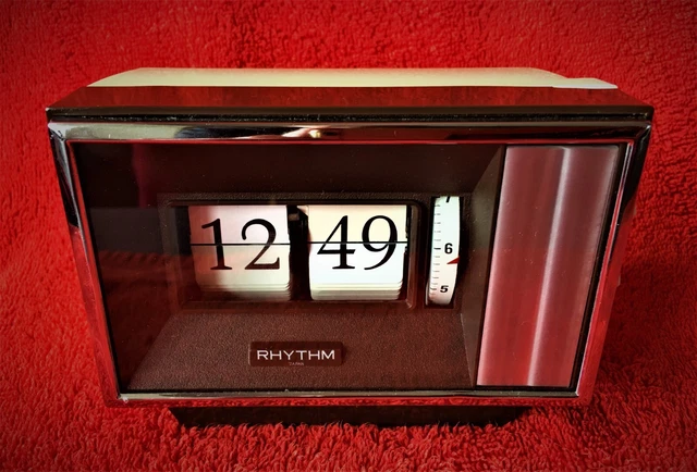 VINTAGE FLIP ALARM Clock RHYTHM mechanical wind-up $238.75 - PicClick