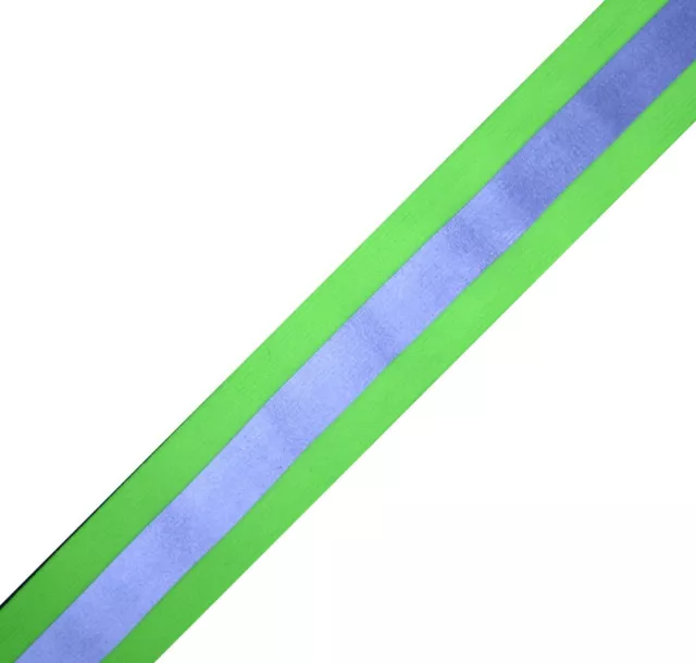 SILVER  Lime REFLECTIVE TAPE sew on material 1 yardX2"