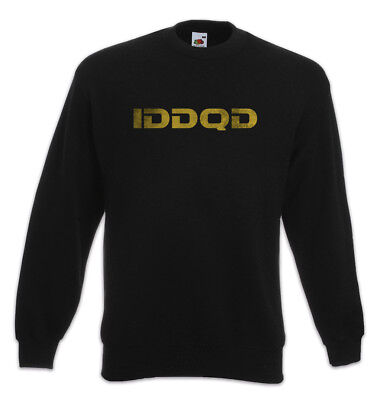 IDDQD Sweatshirt Pullover Fun Nerd Geek Code Cheat Gamer Gaming Computer
