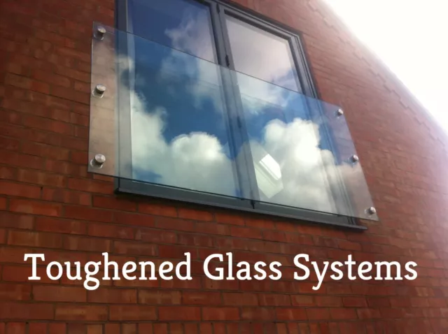 Juliet Balcony Frameless Toughened & Laminated Glass Balustrade Railing - TGS
