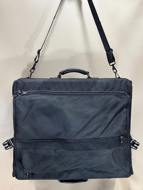 Preowned TUMI Made in USA Black Ballistic Nylon Bi-fold 23” Garment Bag Luggage 2